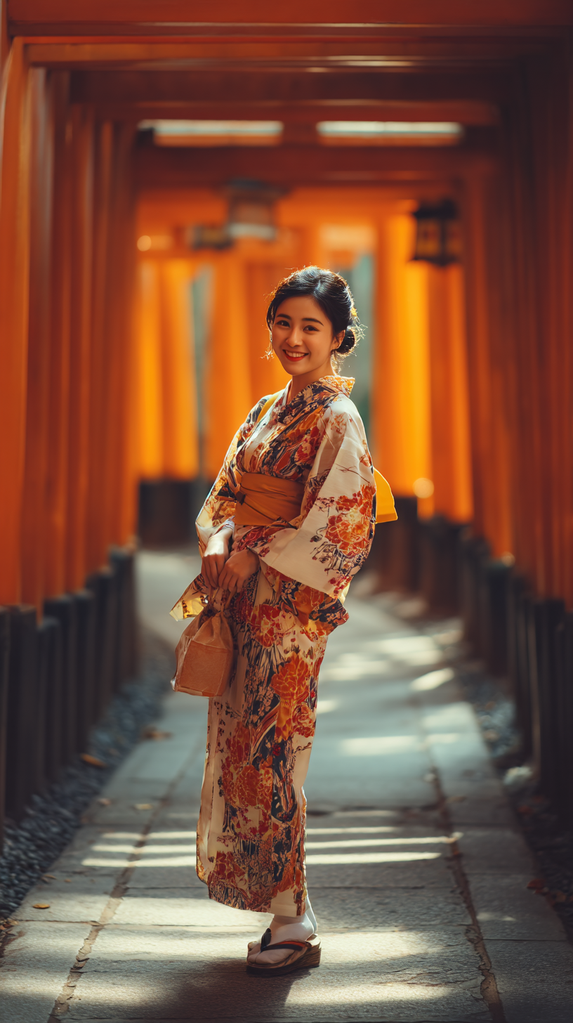 Japanese woman below toris