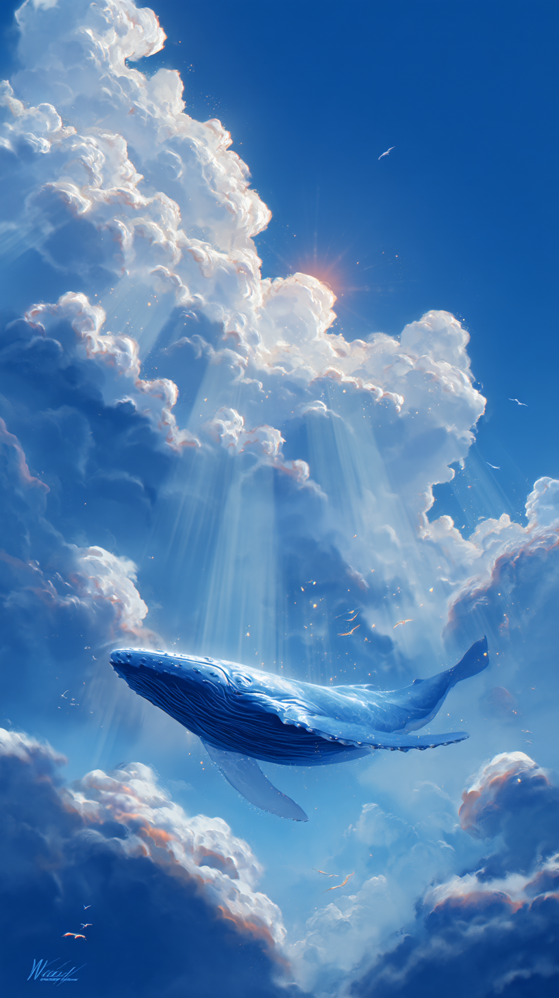 Whale in the sky